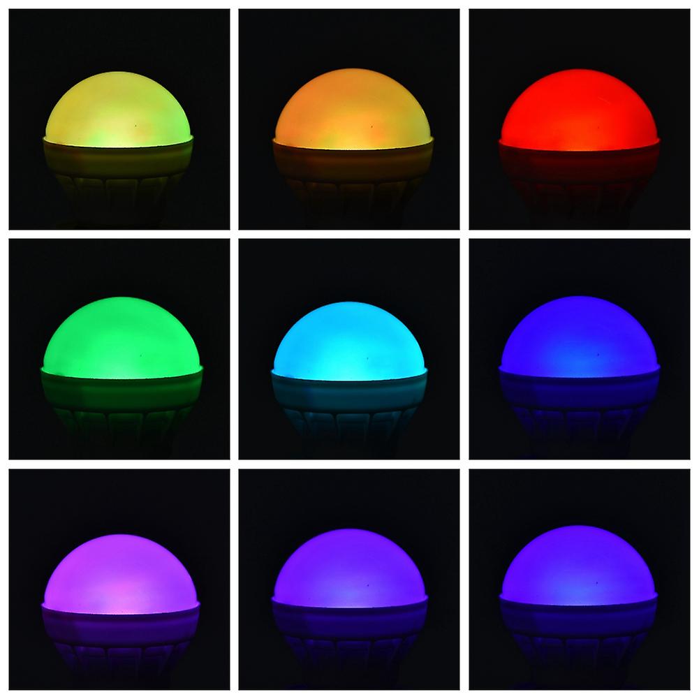 3w Rgb Light Bulb Color Changing Home Party Decoration Lamp With 24 Key Remote Control E27