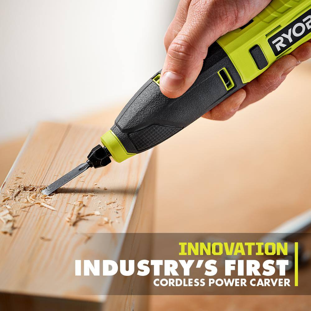 RYOBI USB Lithium Power Carver Kit with FREE USB Lithium 2.0 Ah Lithium Rechargeable Battery FVH51K-FVB02