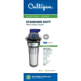 Culligan Sediment Valve-in-Head Filter Clear Housing with P5 Cartridge Water Filtration System WH-S200-C