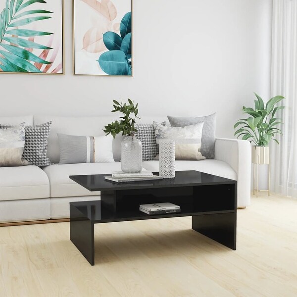 Coffee Table High Gloss Gray 35.4