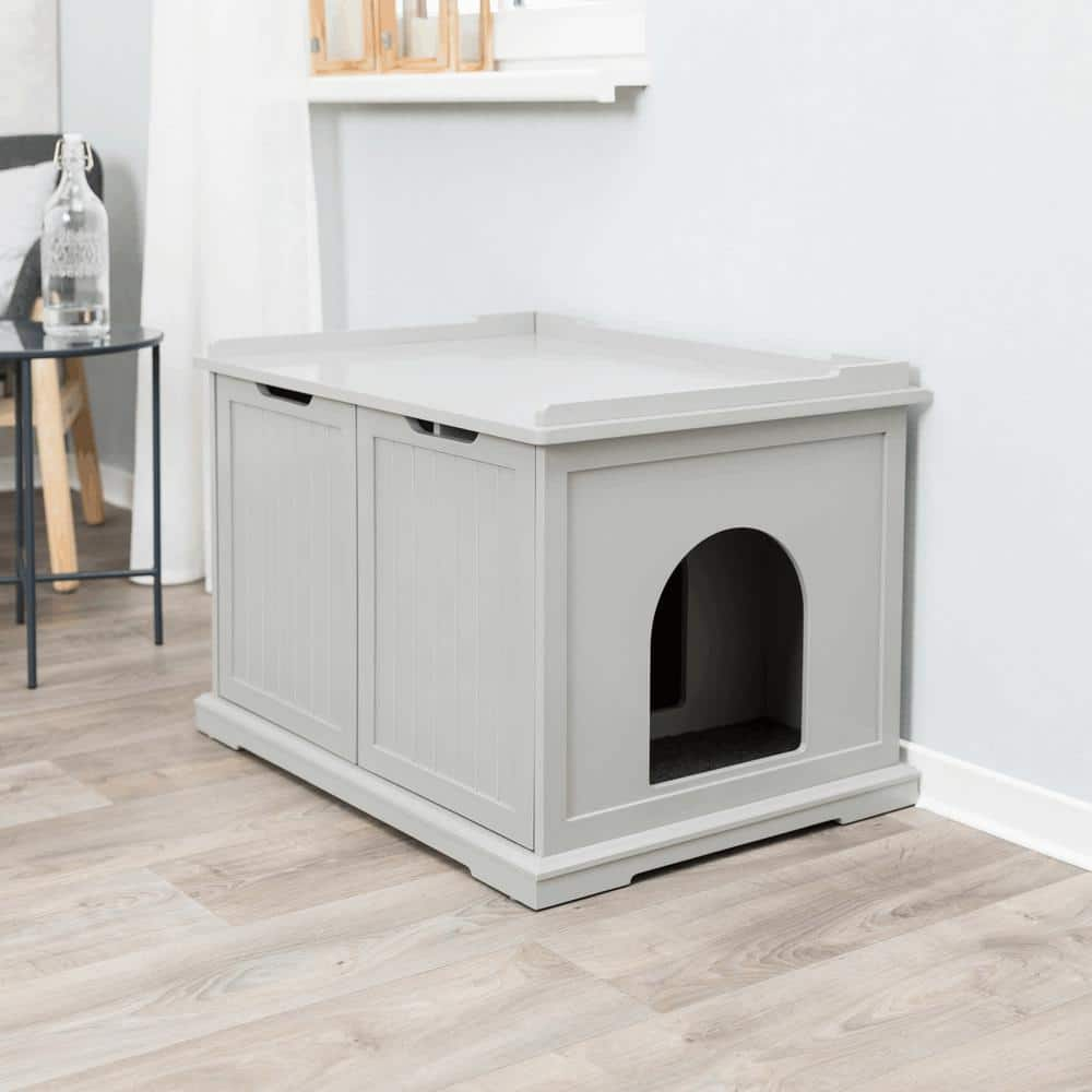 TRIXIE XL Wooden Litter Box Enclosurein Gray 40235