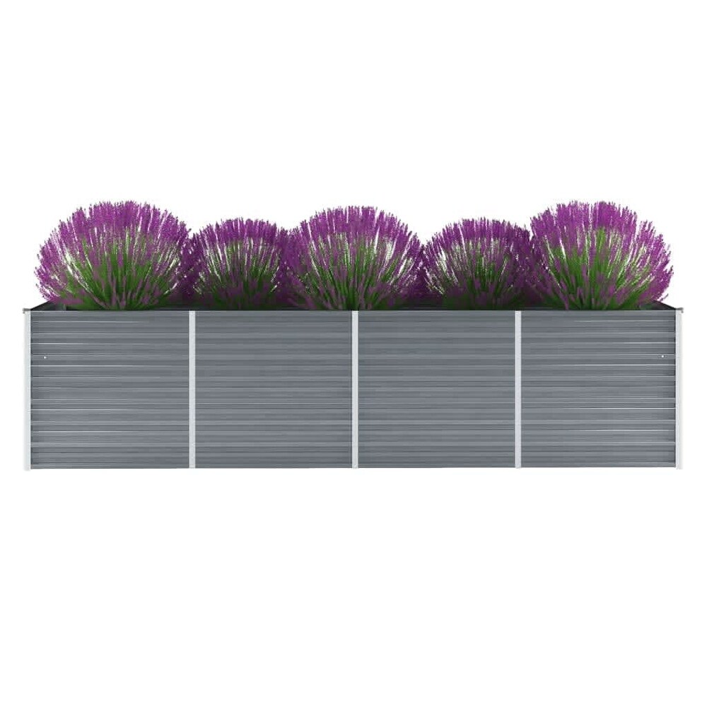 vidaXL Garden Raised Bed Galvanized Steel 126\