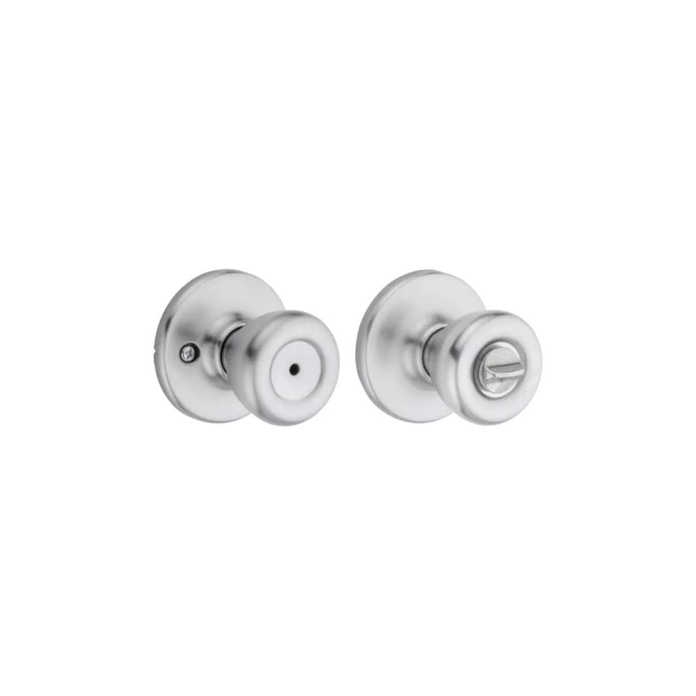 Satin Chrome Bed/Bath Tylo Privacy Door Knob Set ;