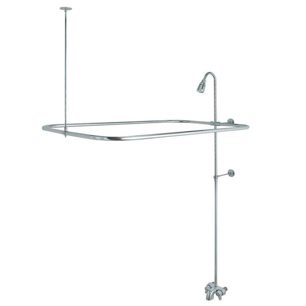 DANCO Add-A-Shower Kit for Claw foot Tub in Chrome 52406