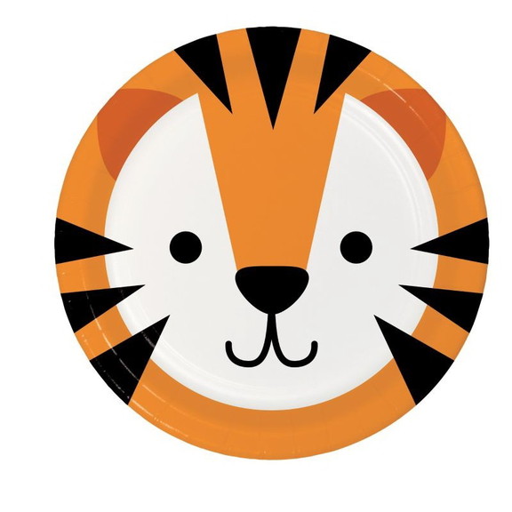 Creative Converting 346309 Tiger Paper Plates