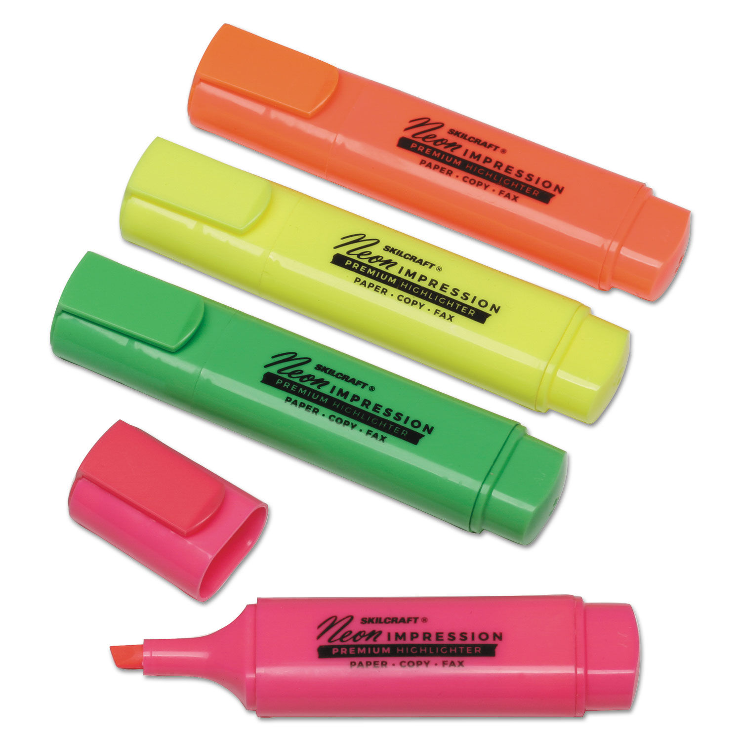 SKILCRAFT Flat Fluorescent Highlighter by AbilityOneandreg; NSN2381728