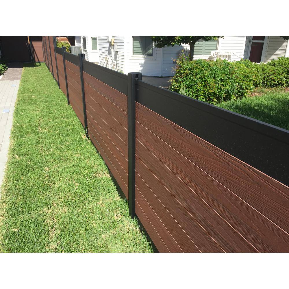 Veranda 0.41 ft. x 5.91 ft. Euro Style Black Aluminum Metal Fence Panel EF 00308