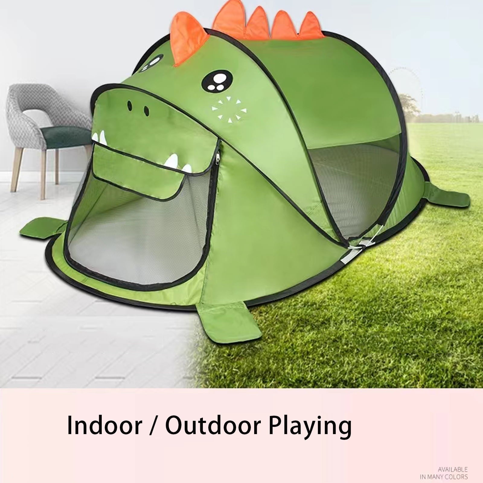 Little Bado Outdoor Indoor Pop Up Tent Dinosaur Kids Play Tent Playhouse Toys Best Gifts for Boys Girls Toddlers  6 7 8 9 10 11 12  Years Old Easter gift