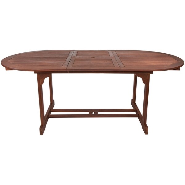 Oval Outdoor Acacia Wood Folding Patio Dining Table