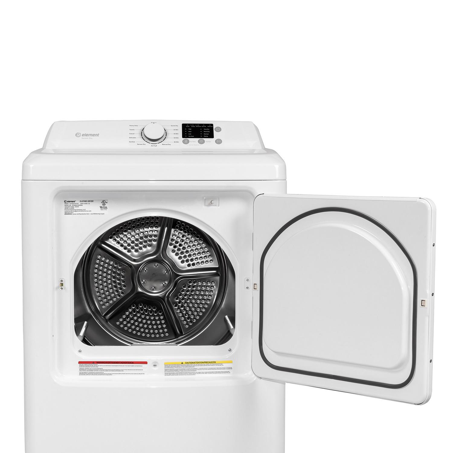 Element Appliance EATDE2767CW Element Electronics 6.7 Cu. Ft. Front Load Electric Dryer - White (Eatde2767Cw)