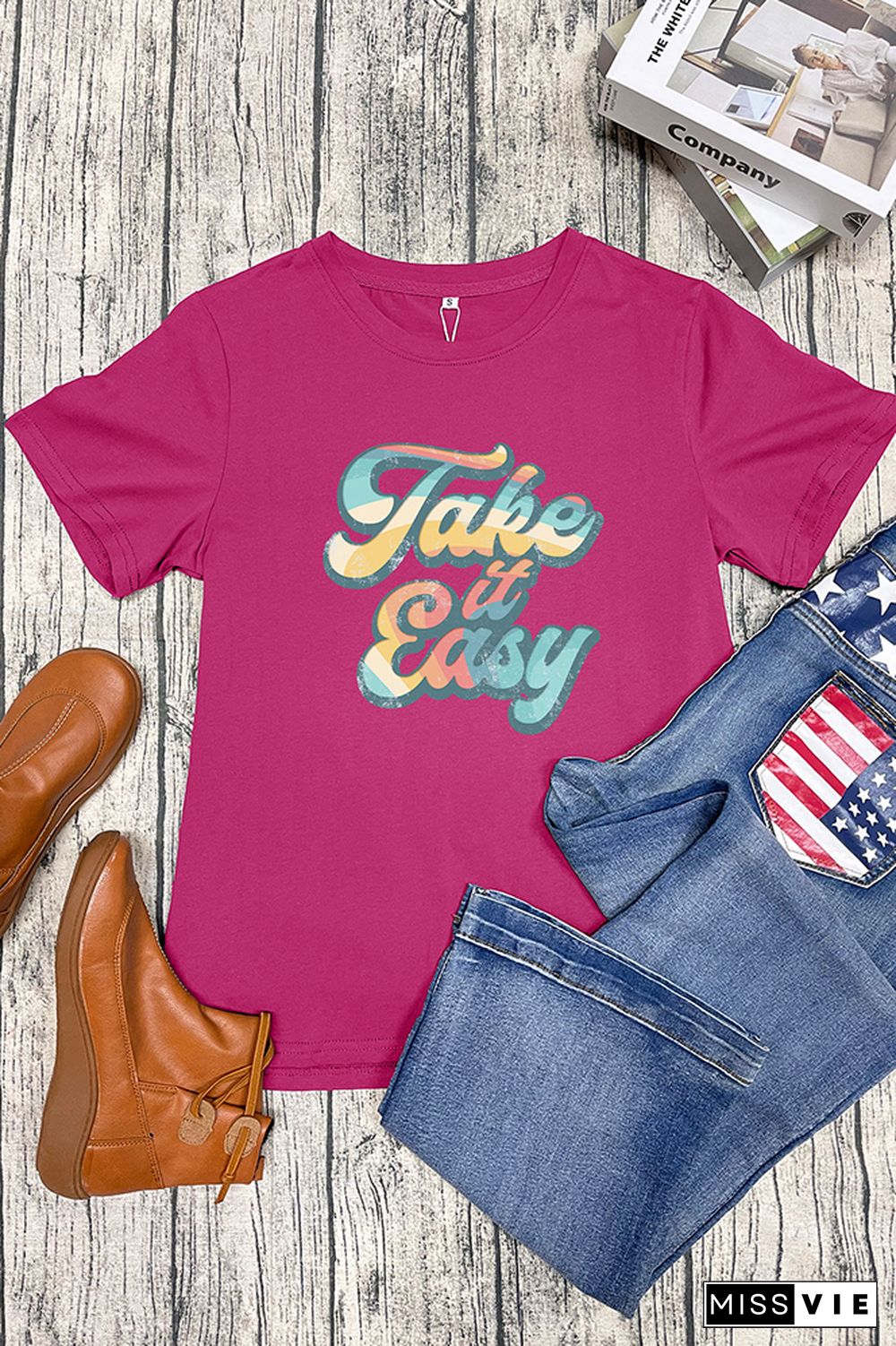 Take It Easy Graphic T-Shirt Wholesale