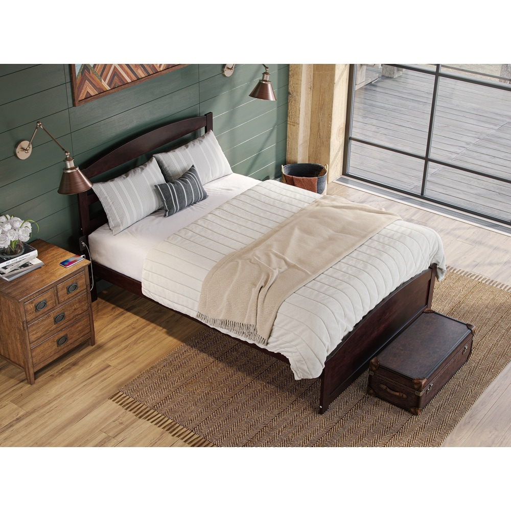 Warren Solid Wood Platform Bed with Footboard