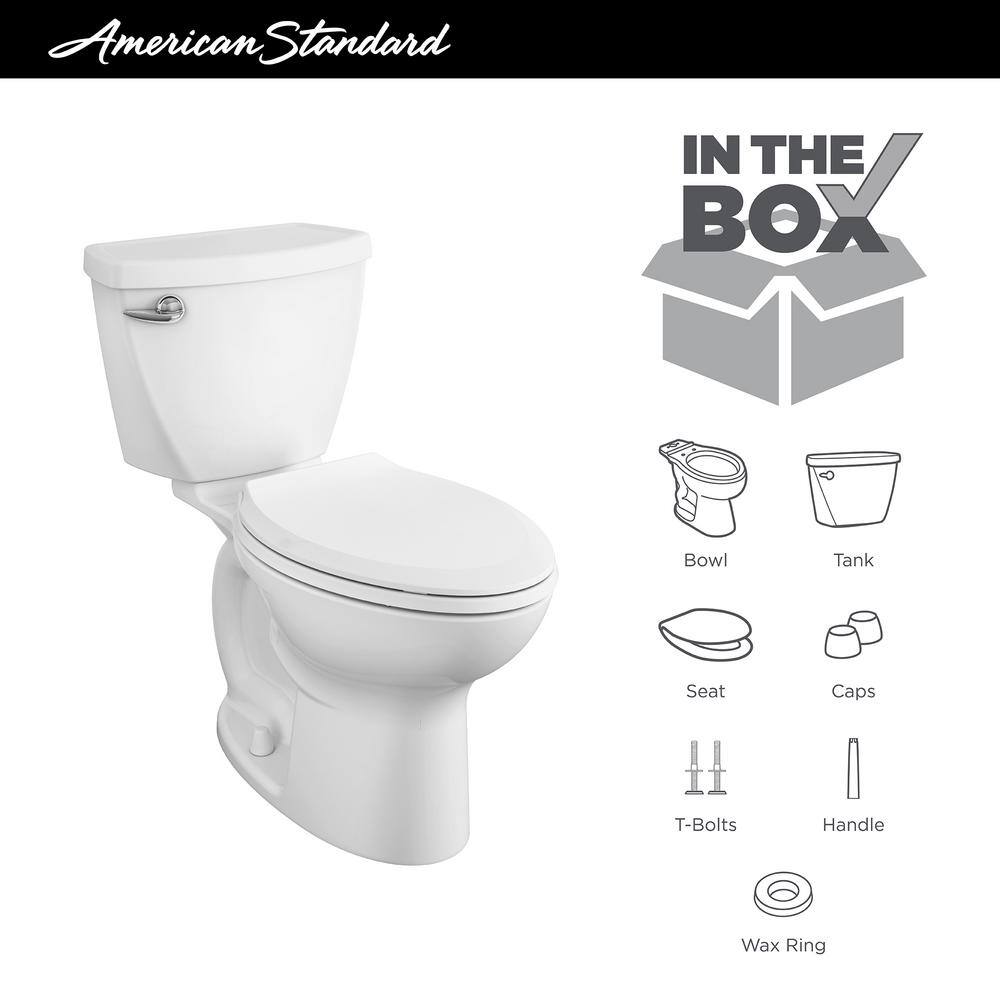 American Standard Cadet 3 FloWise Right Height 2-Piece 1.28 GPF Single Flush Elongated Toilet in White with Slow Close Seat 3378.128ST.020