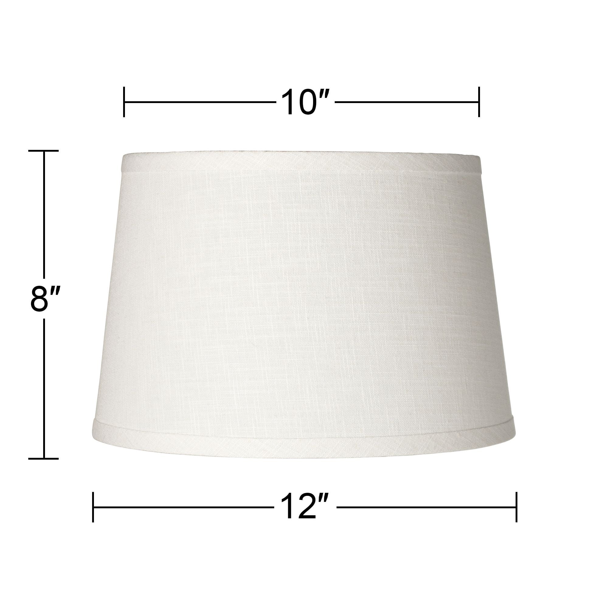 Brentwood White Drum Lamp Shades Set of 2 Modern Hardback 10x12x8 - Spider