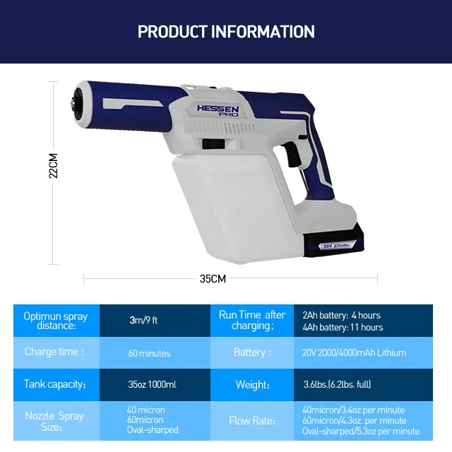 HESP1801 2021 new arrival handheld battery fogger electrostatic sprayer