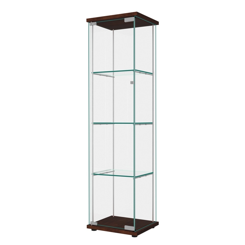 Tempered Glass Bookshelf Curio Display Cabinet