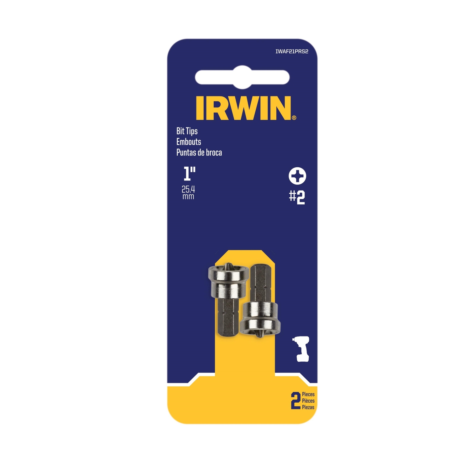 Irwin #2 X 1 in. L Steel Drill Bit 2 pc