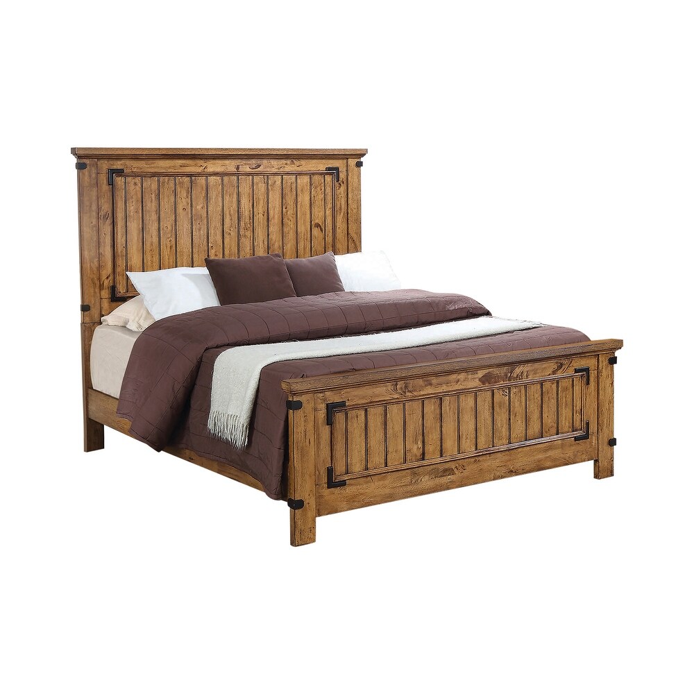 Corvallis Rustic Honey 2 piece Panel Bedroom Set with Chest