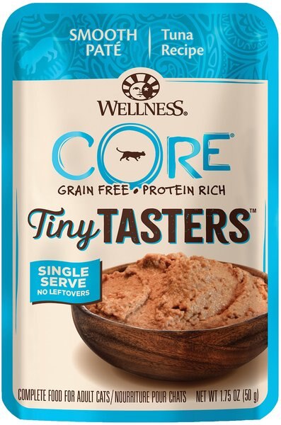 Wellness CORE Tiny Tasters Tuna Pate Grain-Free Cat Food Pouches