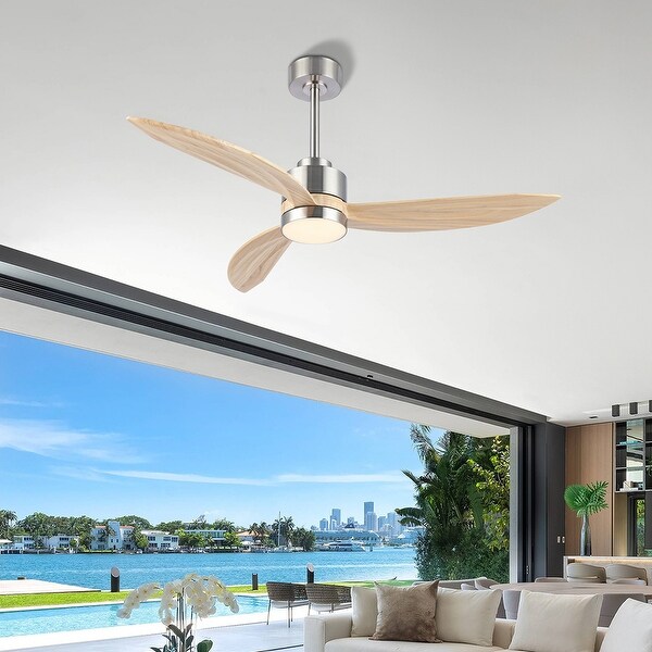 WINGBO 52-inch 3-Blades Indoor Celiing Fan with LED Light and Remote - N/A Shopping - The Best Deals on Ceiling Fans | 41137479