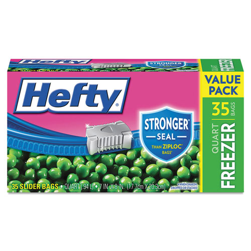 Reynolds Hefty Slider Bags | 1 qt， 2.5 mil， 7