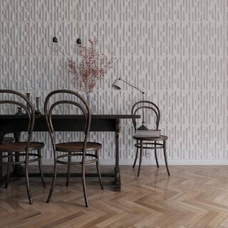 Ekena Millwork 19-58-in W x 19-58-in H Staggered Brick EnduraWall Decorative 3D Wall Panel WP20X20SBWH-CASE-12