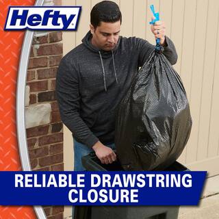 Hefty Ultra Strong Draw String 33 Gal. Trash Bags (50-Count) 00E8357400AC