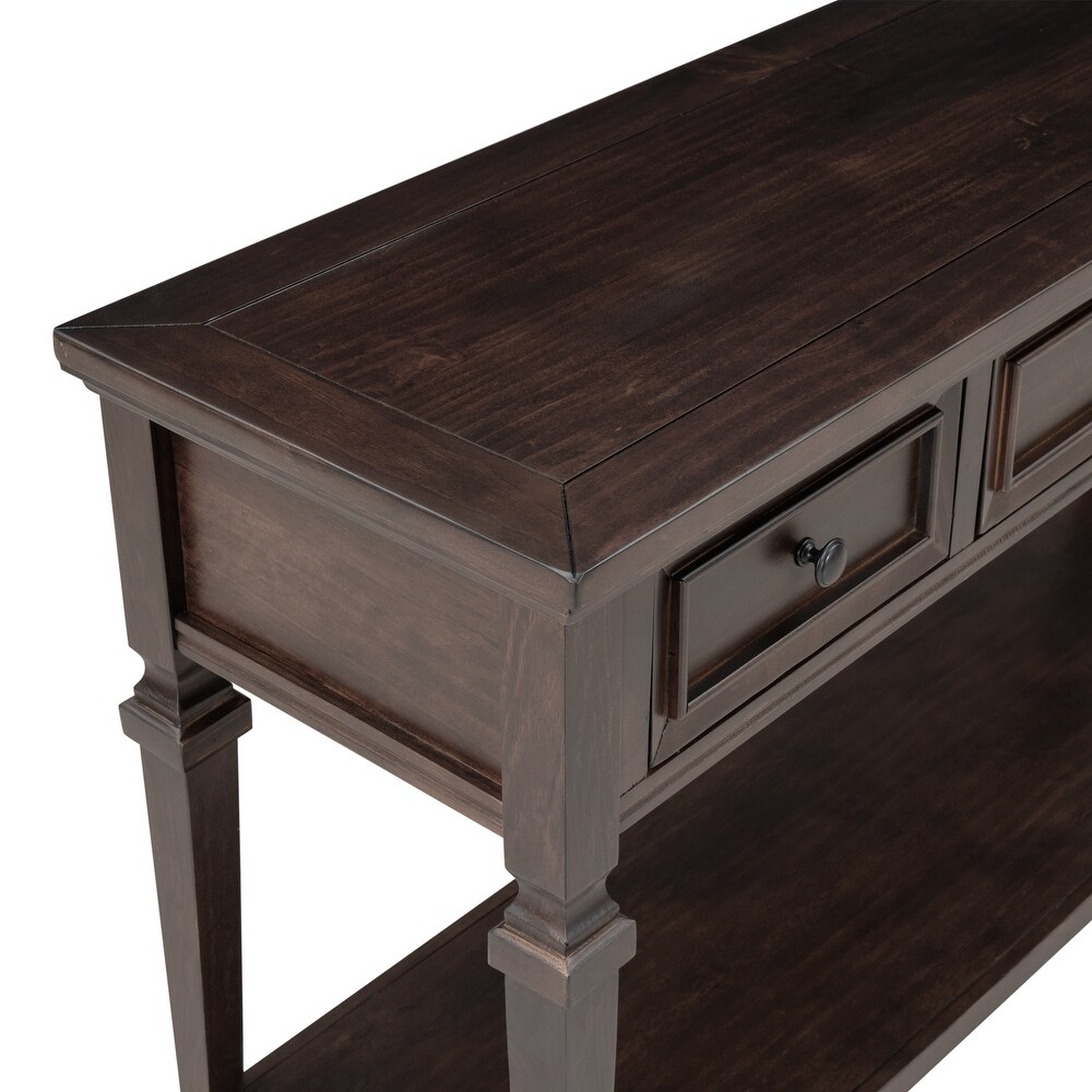 Classic Retro Style Console Table with Three Top Drawers