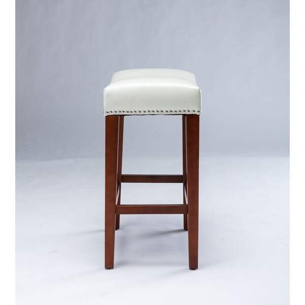 Set of 2 Leather Barstool