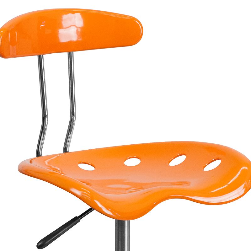 Flash Furniture Bradley Orange Tractor Seat Drafting Stool