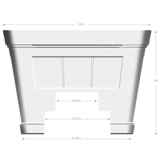 Vigoro 28 in. Eden Medium White Resin Window Box Rail Planter (28 in. L x 12 in. W x 12 in. H) HD1116-089