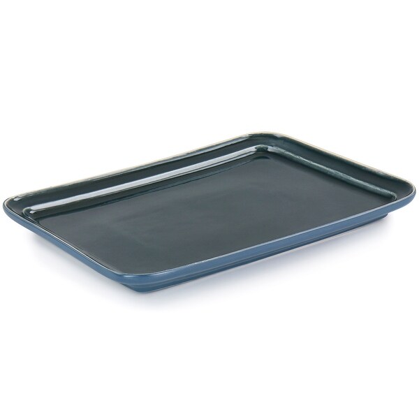 13.5in Stoneware Reactive Glaze Serving Platter