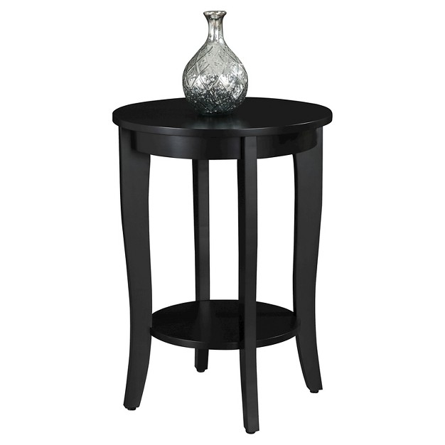 American Heritage Round End Table Convenience Concepts