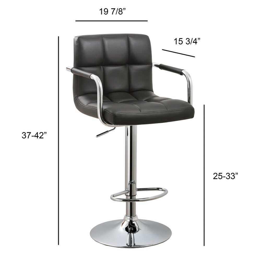 Upholstered Adjustable Retro Bar Stool