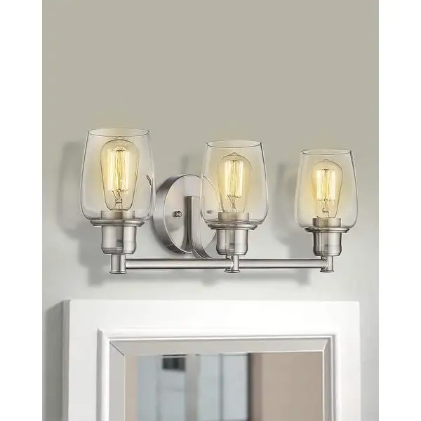 ModernBathroom Vanity Light With Clear Glass