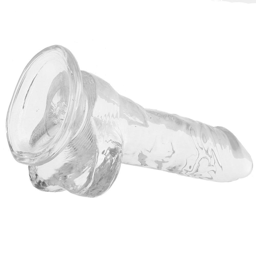 King Cock 4 Inch Ballsy Dildo in Clear