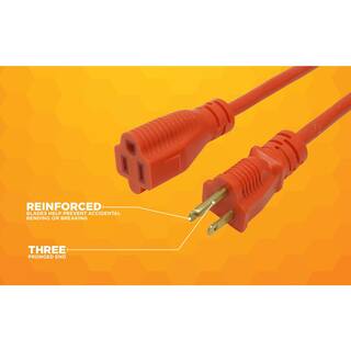 Woods 25 ft. 163 SJTW Outdoor Medium-Duty Extension Cord Orange 267