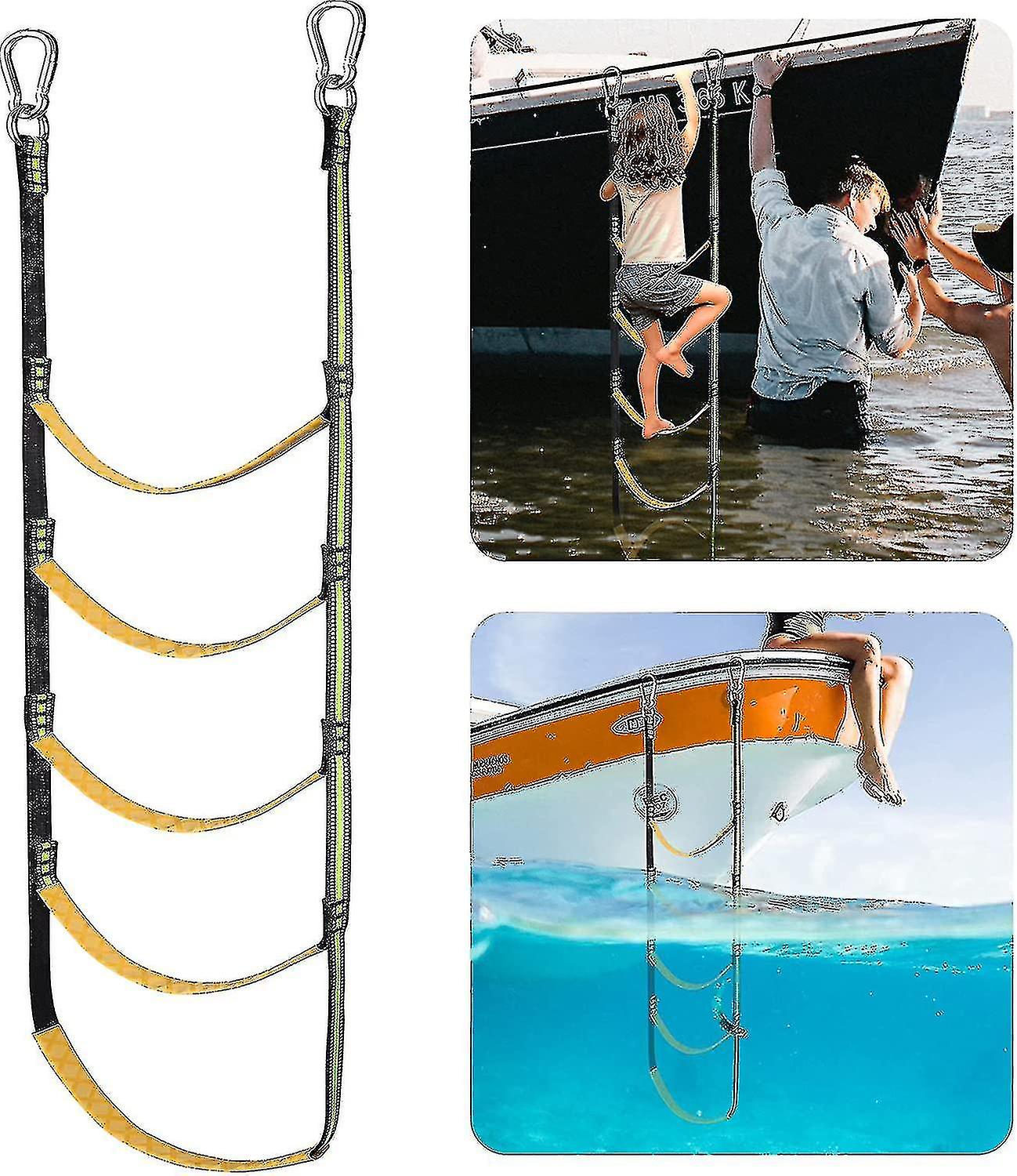 Boat Rope Ladder， Portable Boat Rope Ladder Extension Fishing Rope Ladder For Inflatable Boat， Kayak