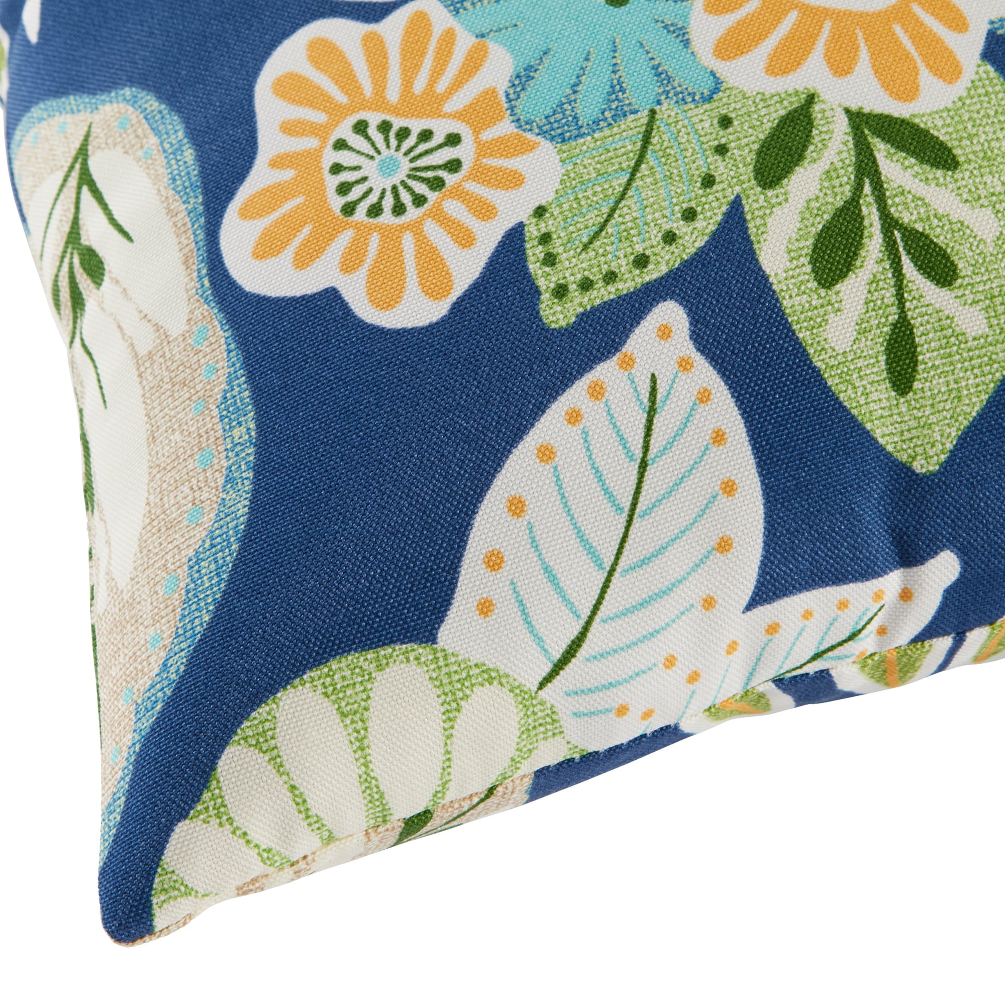 Marlow Blue Floral 19 x 12 in. Outdoor Rectangle Throw Pillow (Set of 2) by Greendale Home Fashions