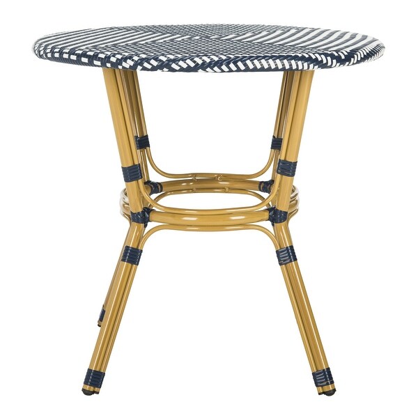 SAFAVIEH Outdoor Sidford Rattan Bistro Table (Fully Assembled)