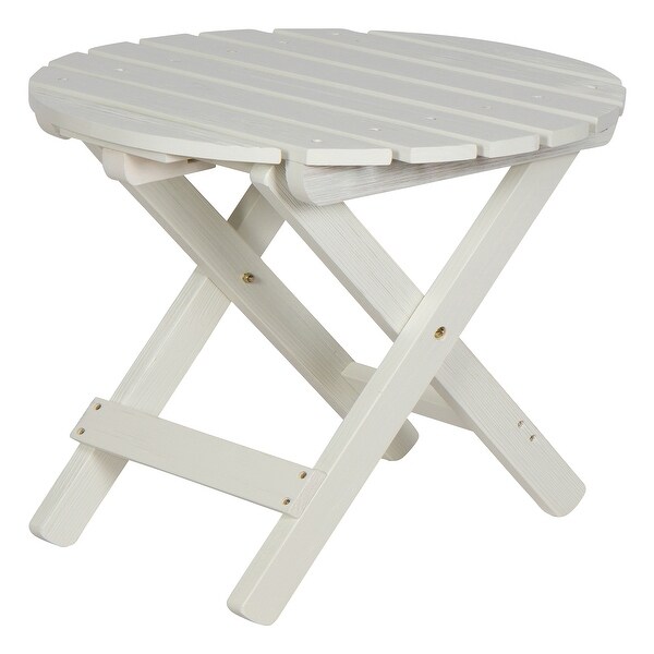 Porch and Den All Weathered Round Adjustable Folding Table