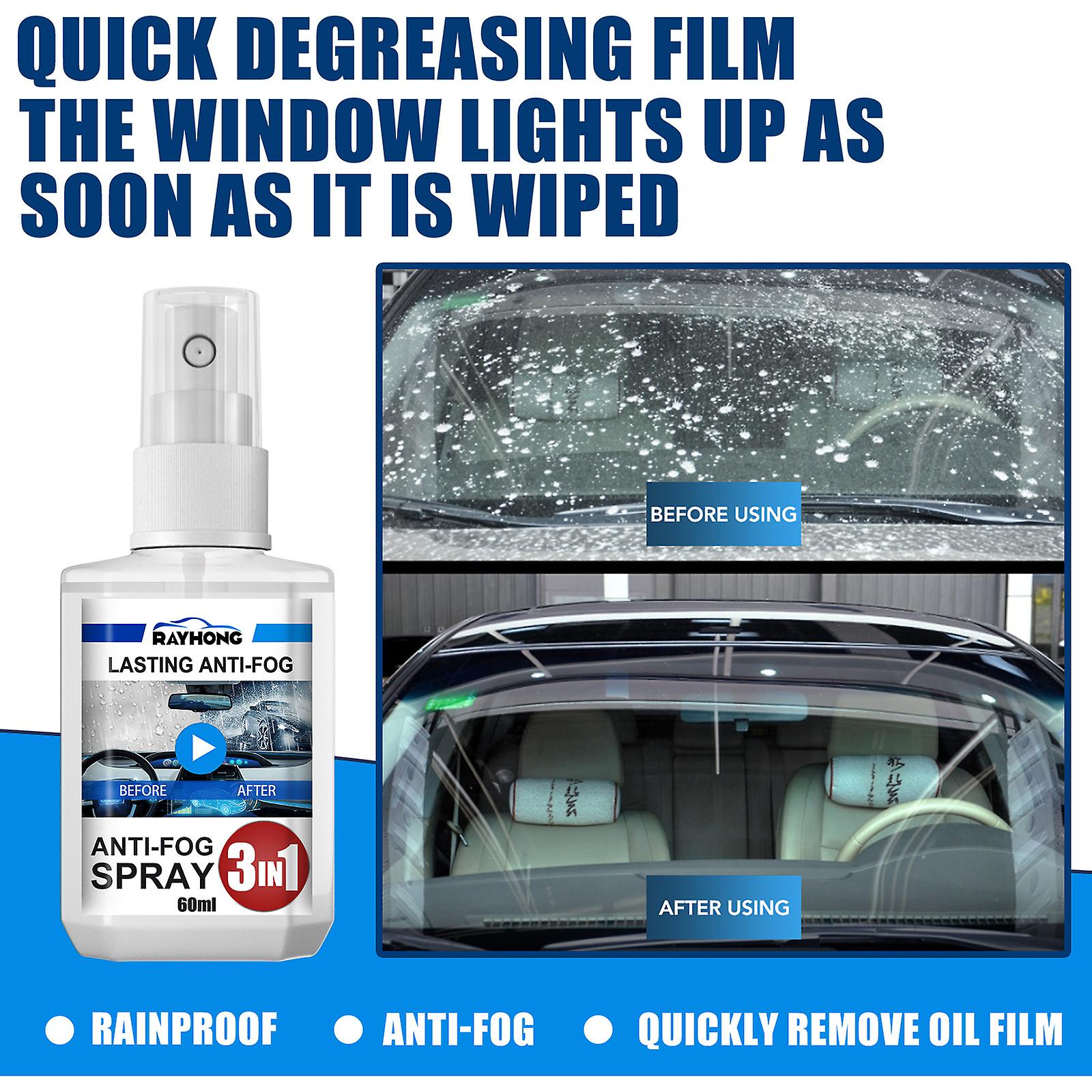 3 In 1 Car Anti-fog Agent Car Rain And Anti-fog Agent Windshield Front And Rear Household Cleaning