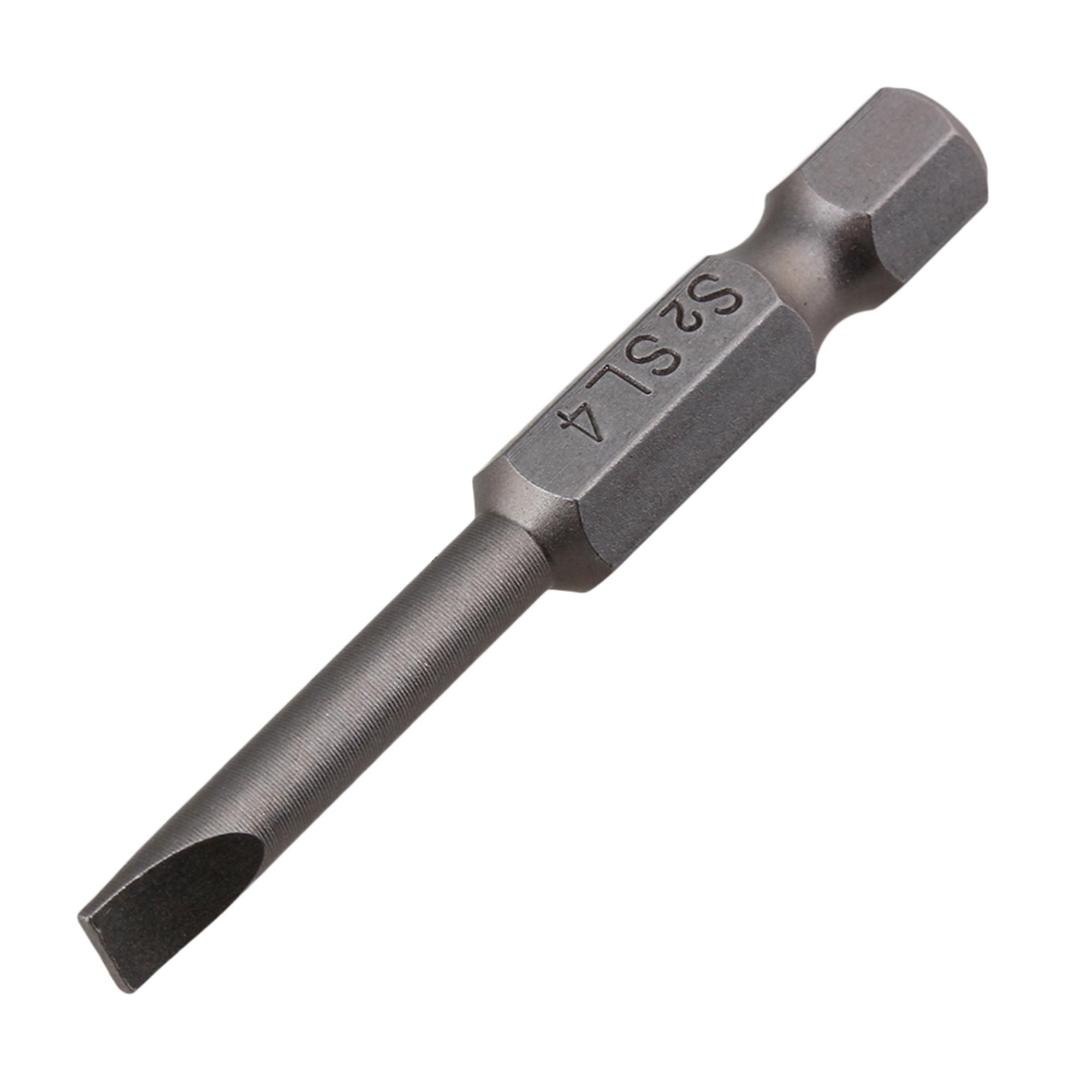 6PCS 6.35mm Hex Shank Flat Head Screwdriver Bits Slotted Grey