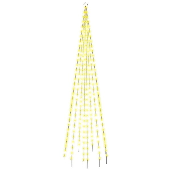 vidaXL Christmas Tree Decoration Xmas Tree Lights on Flagpole Warm White LEDs