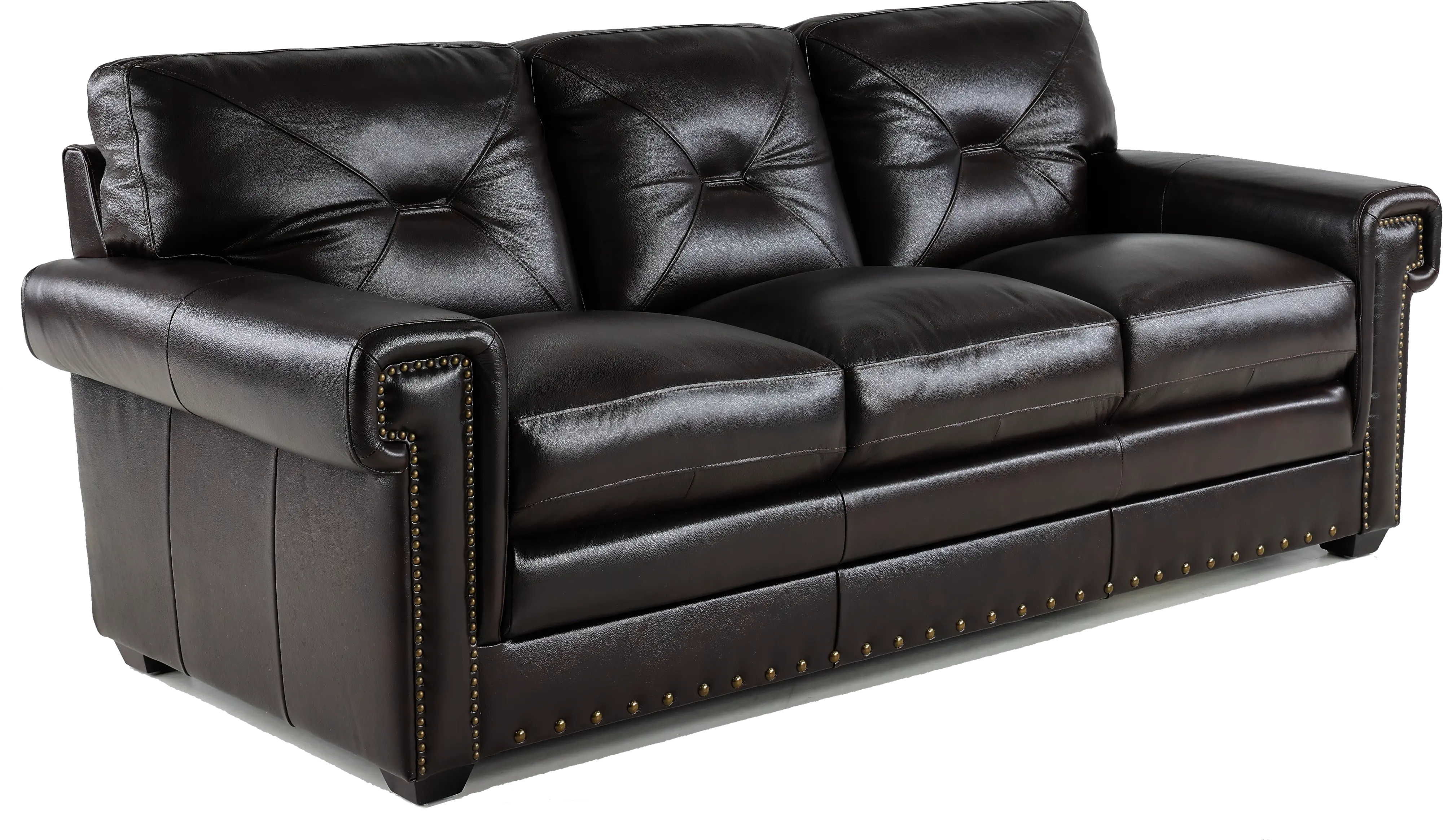 Derrick Dark Brown Leather Sofa