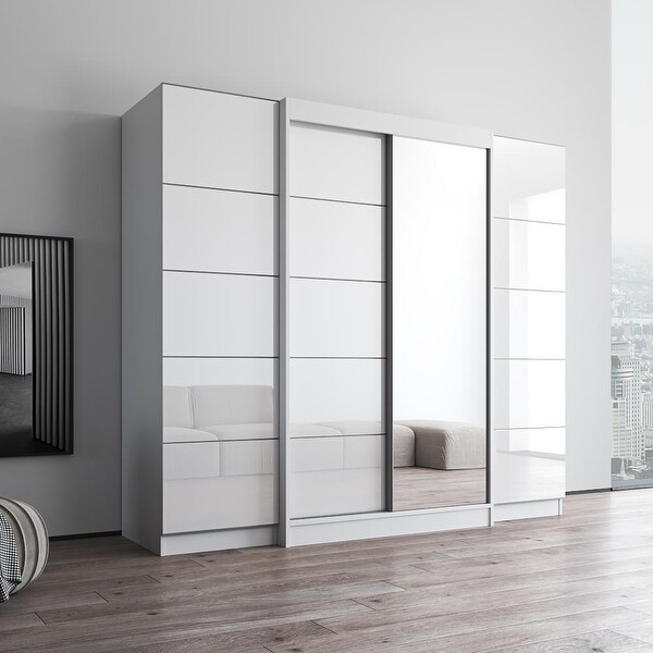 Aria 2D120-EXEX Wardrobe with 1 Mirror - - 37844227