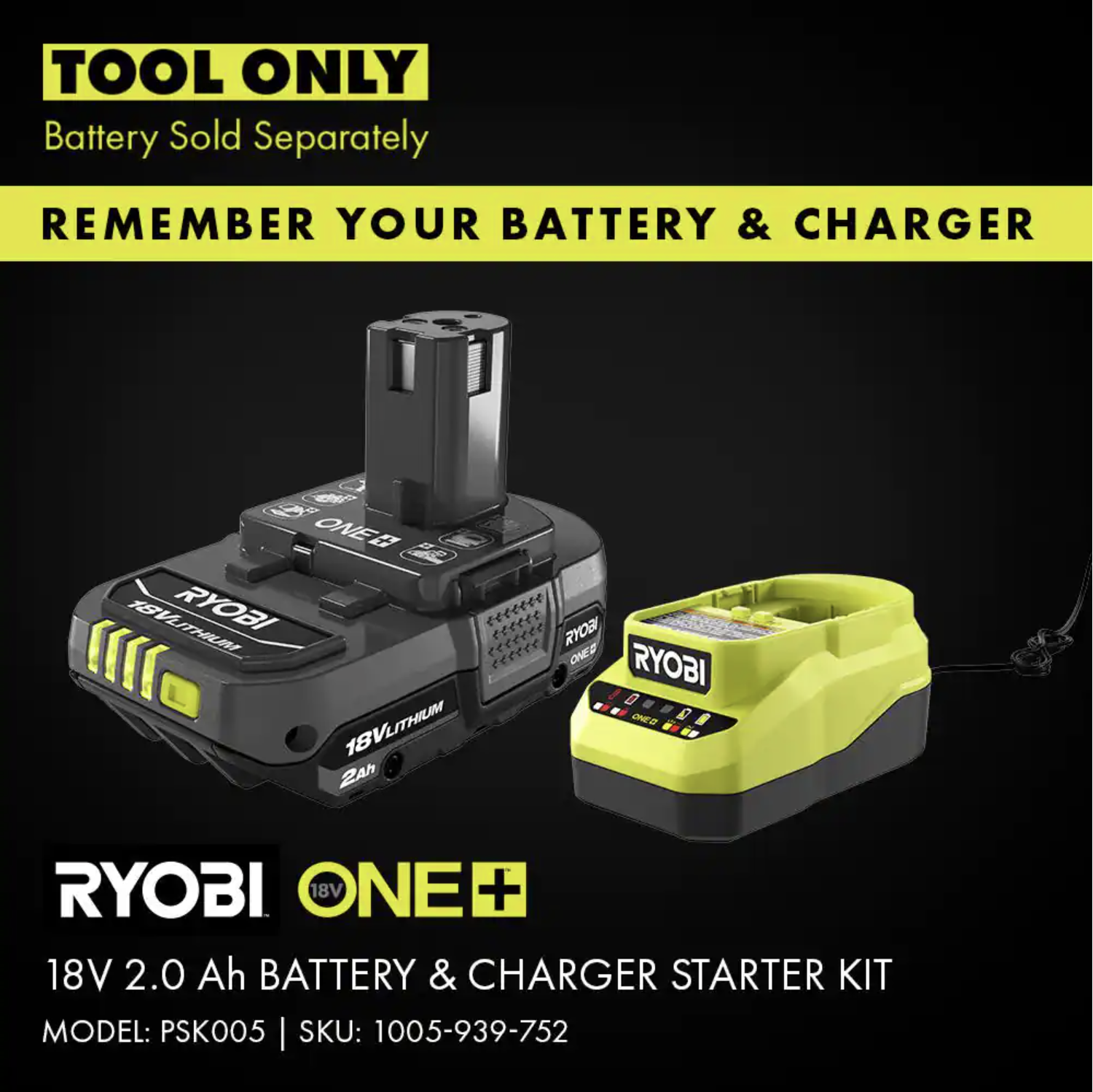 Ryobi ONE+ 18V Lithium-Ion Cordless AirStrike 15-Gauge Angled Finish Nailer (Tool Only) P330