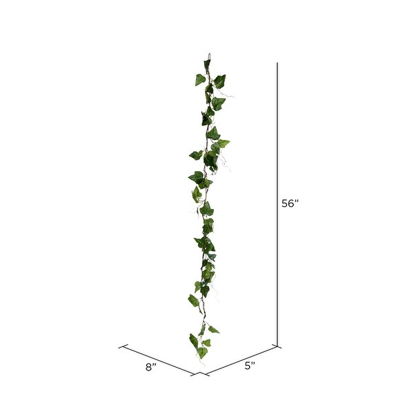 Vickerman 56 Artificial Green Ivy Garland，Pack of 2