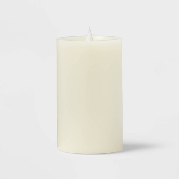 X 5 quot Led Pillar Candle Cream