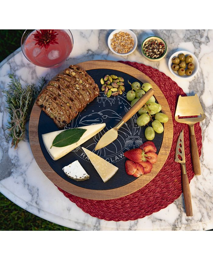 Toscana Harry Potter Ravenclaw Insignia Acacia and Slate Charcuterie Board with Cheese Tools